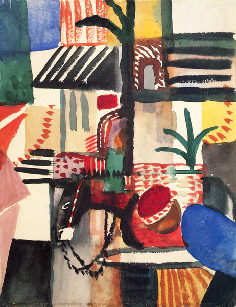 Man with a donkey by Macke